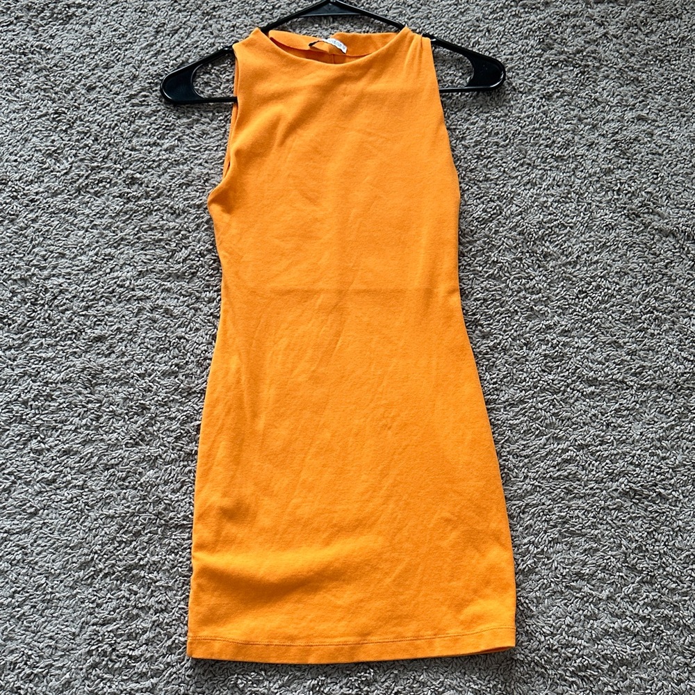 Zara Sleeveless Orange Dress